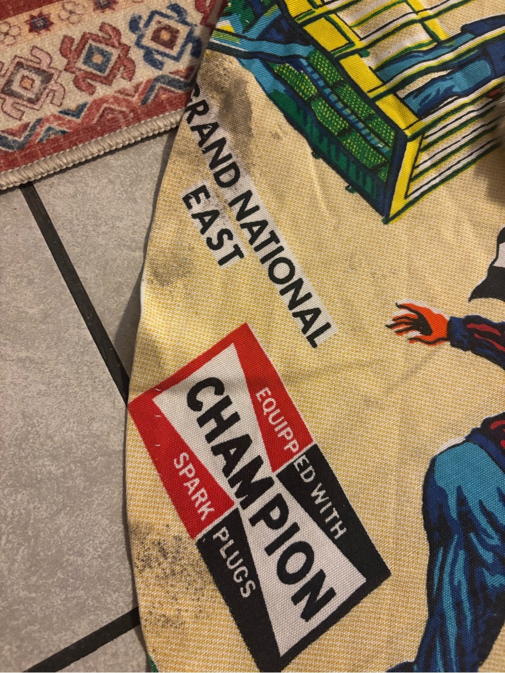Vintage 1970s Sears Perma-Prest NASCAR Winston 500/Daytona Firecracker Fabric - Picture 13 of 14